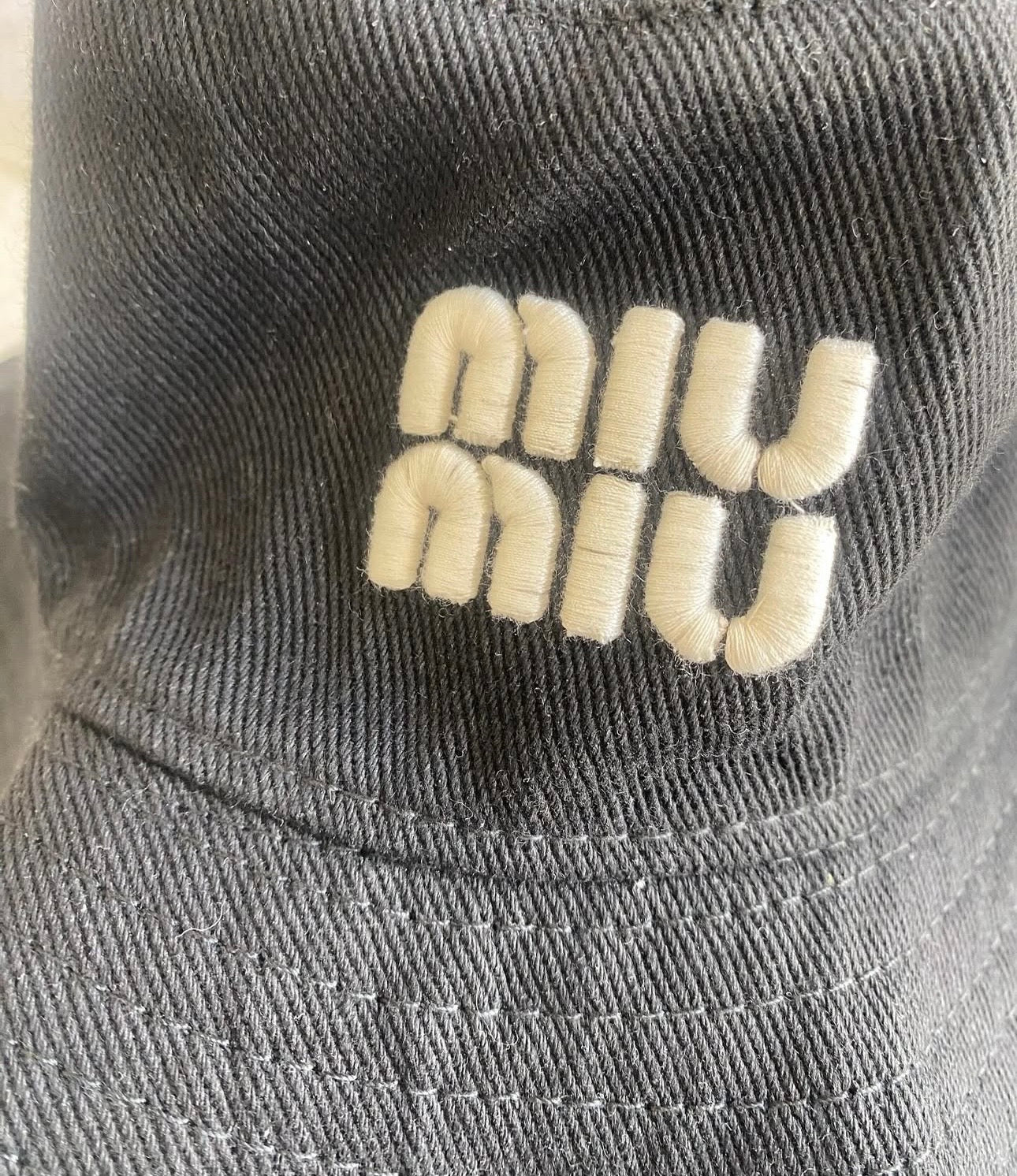 Black/White Miu Drill Hat
