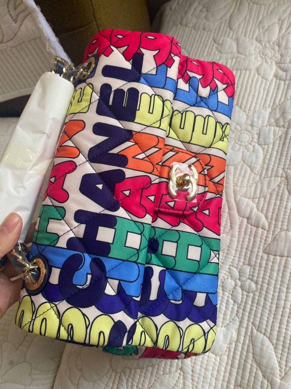 Multicolor Flap Bag