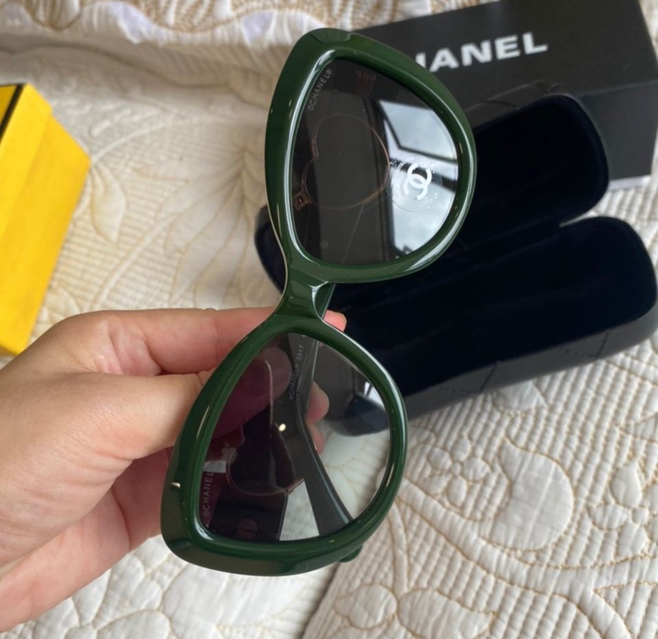 Green Coco Heart Sunglasses