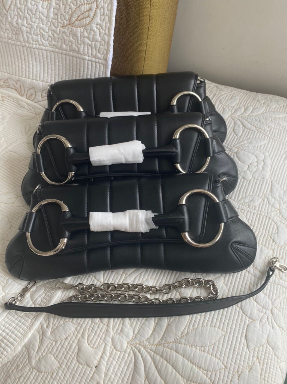 SAC ÉPAULE MOYEN À CHAÎNE À MORS DE CHEVAL GG
