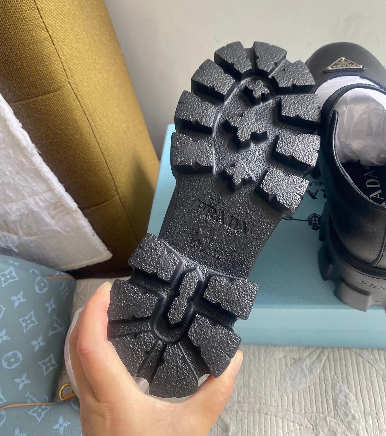 Brushed leather Monolith Mary Janes