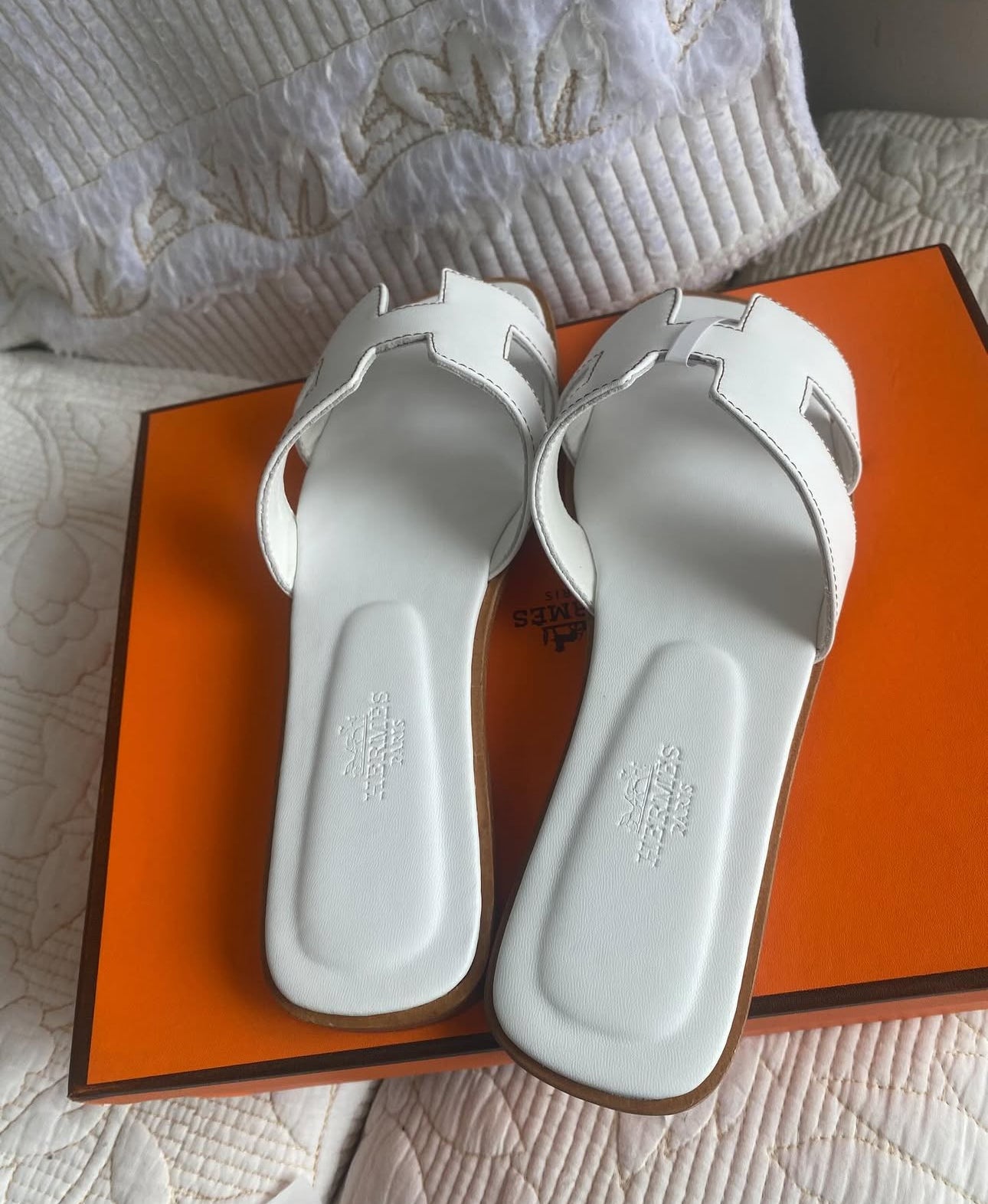 All White Oran Sandals