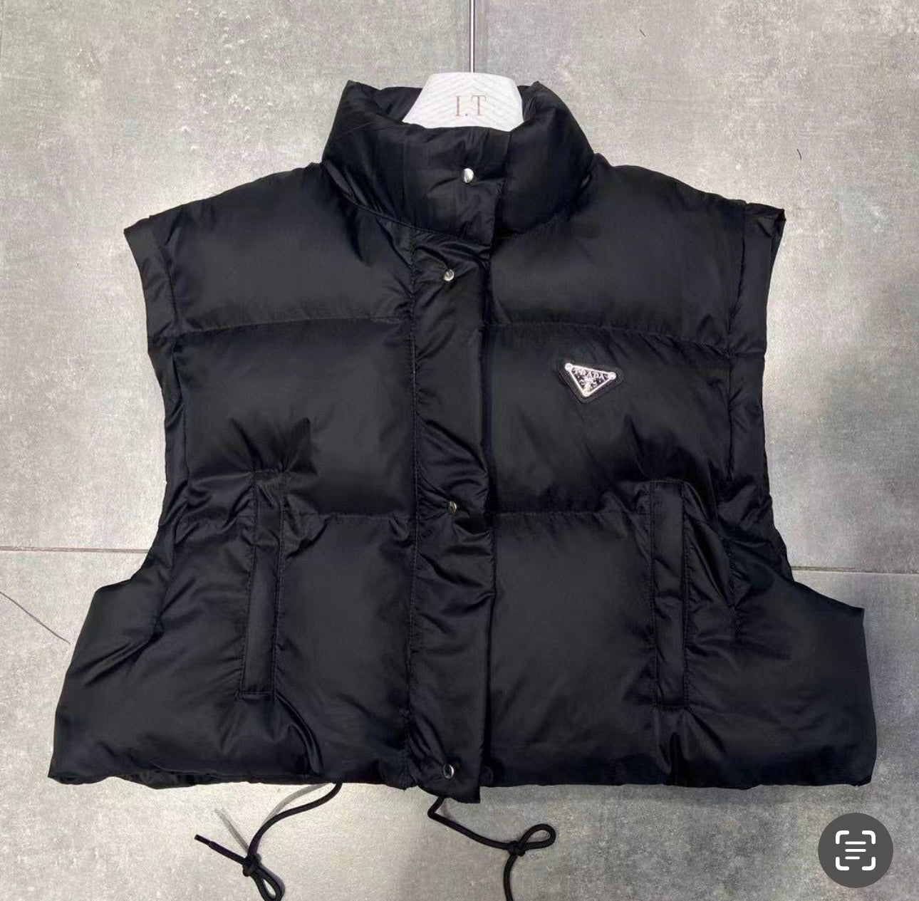 PRA Re-Nylon cropped convertible down jacket/vest (3 colors)