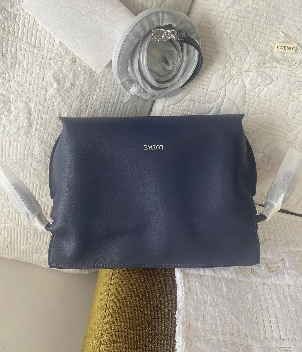 Blue Flamenco purse in nappa lambskin
