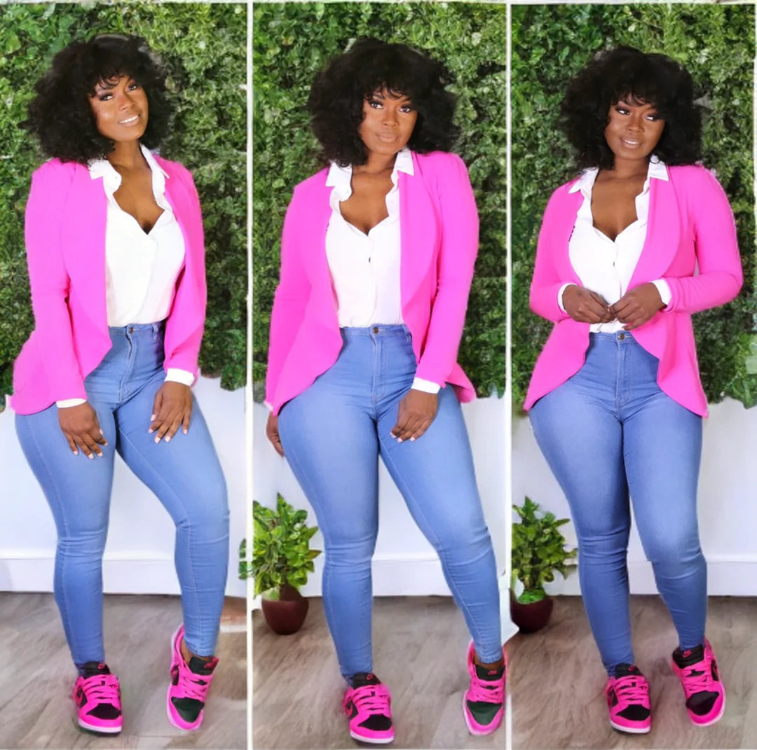 Solid Stretch Essential Blazer (15 Colors) Small Med Large