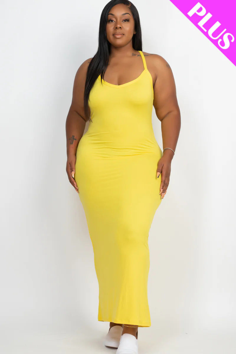 Plus Racer Back Maxi Dress (9 Colors)