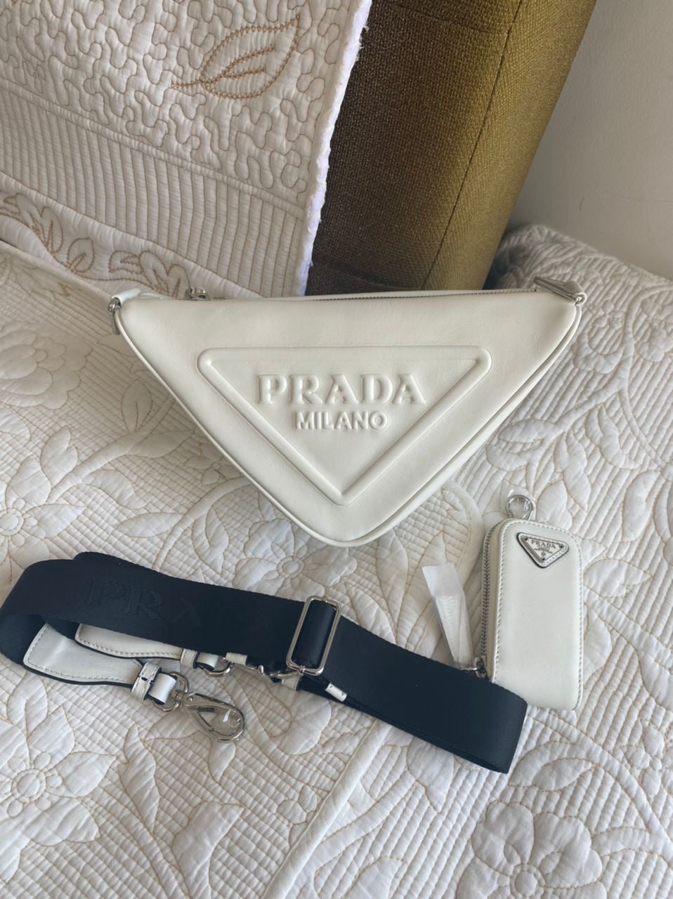 Sac bandoulière Triangle en cuir