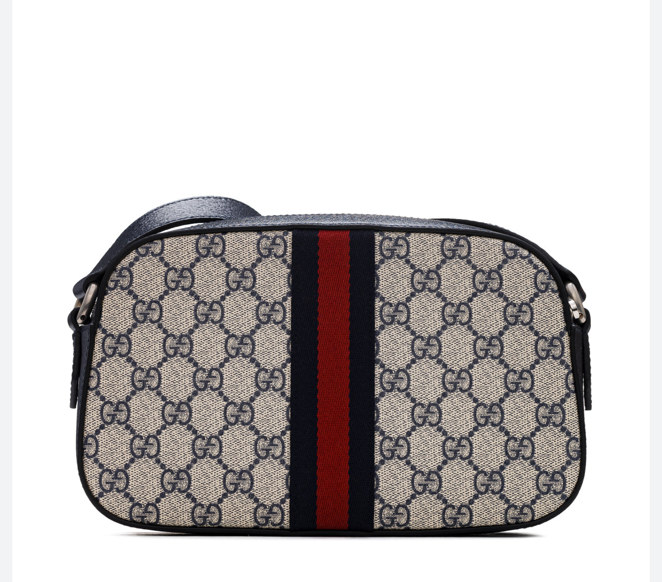 Sac porté épaule Ophidia, toile GG bleue