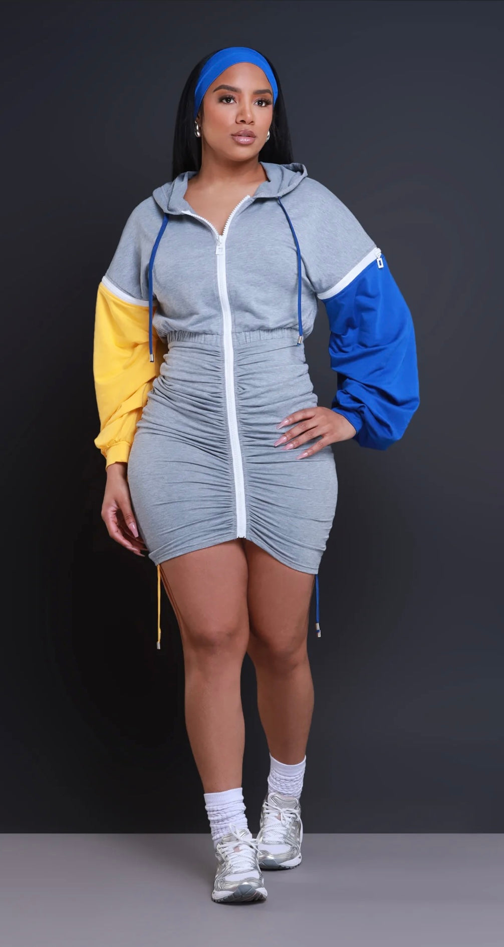 Detachable Sleeve Zipper Dress (2 COLORS)