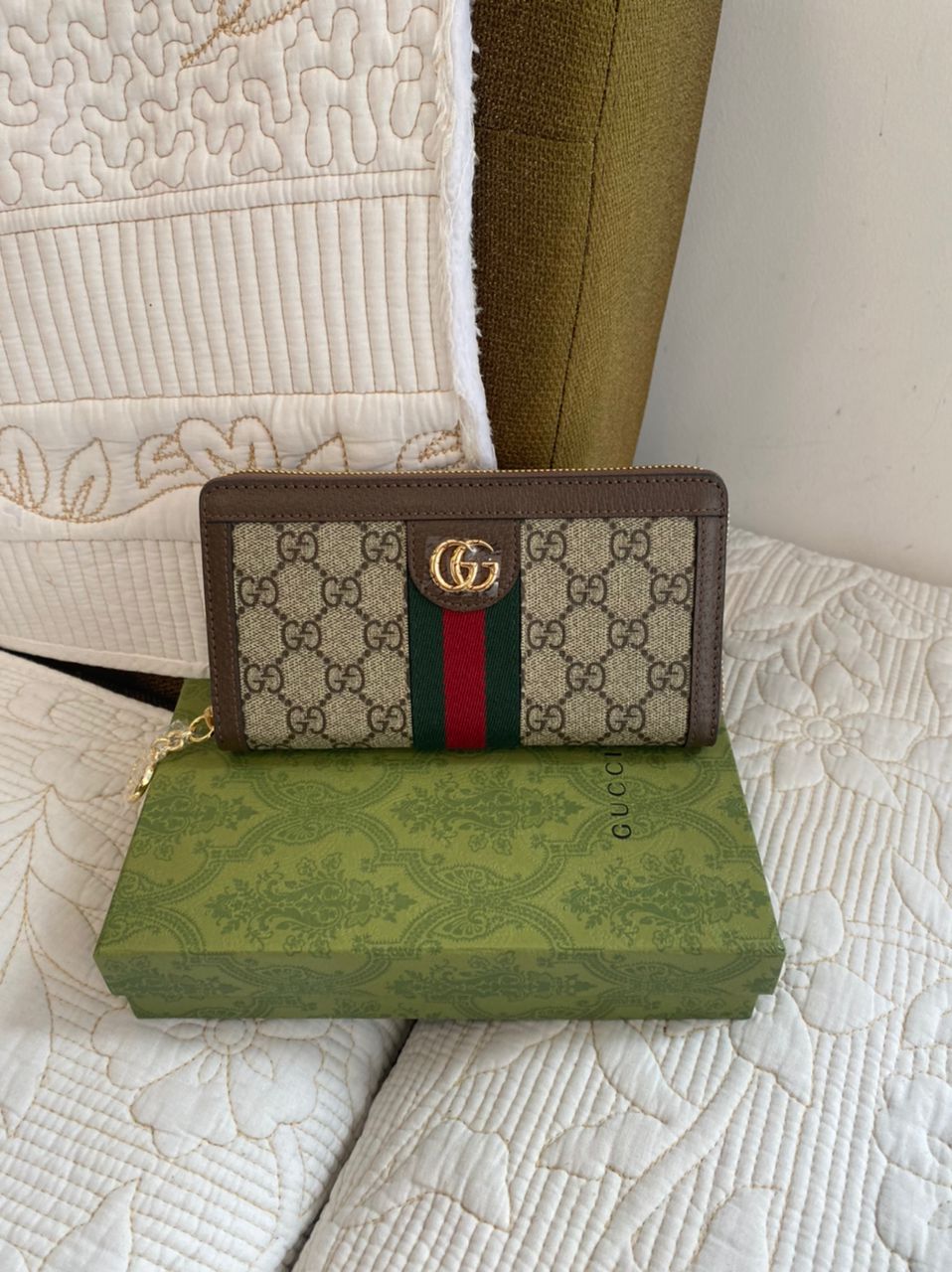 OPHIDIA GG ZIP AROUND WALLET