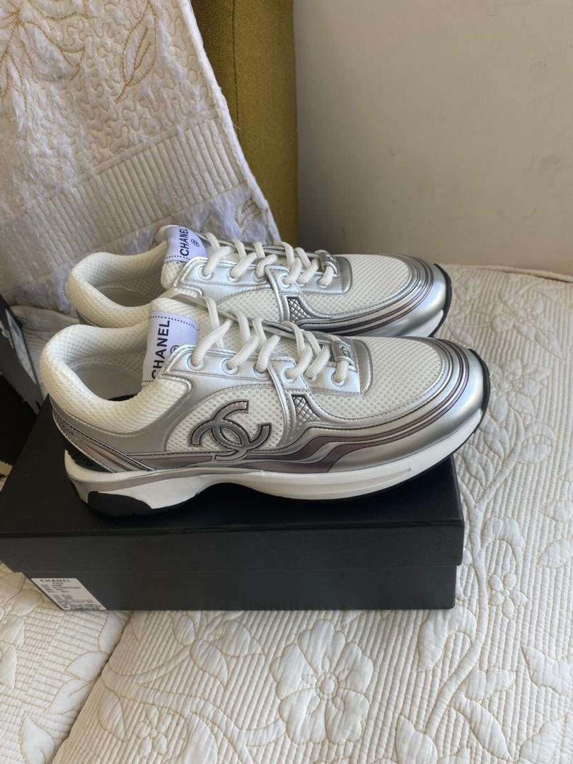 Silver Coco Logo Mesh Trainers