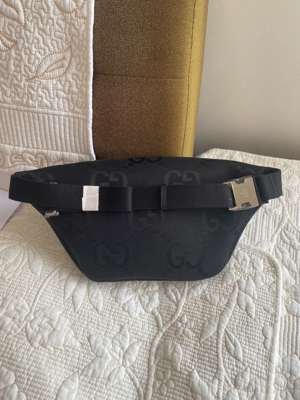 GG Black Jumbo Belt bag