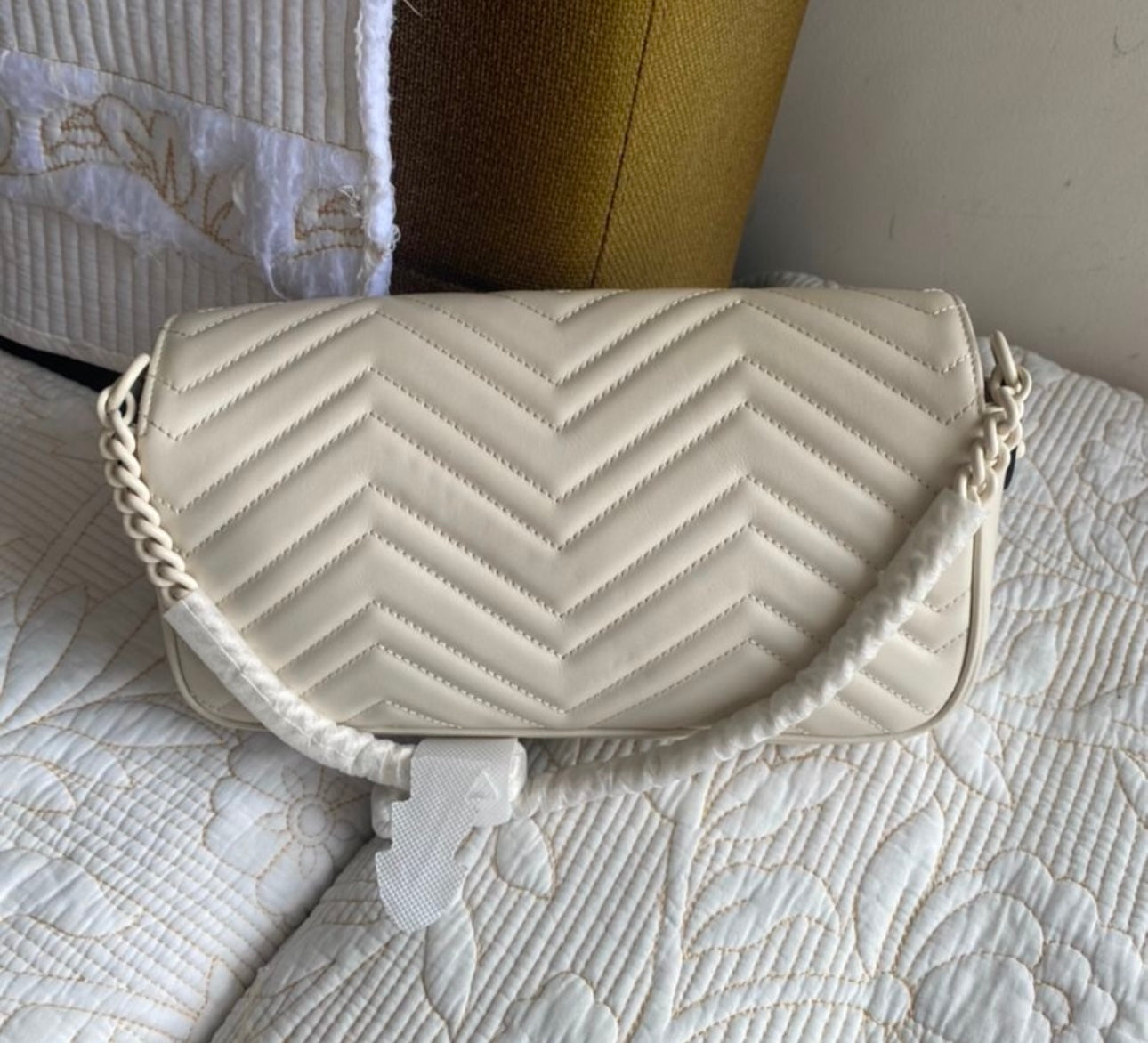 White Marmont Shoulder Bag