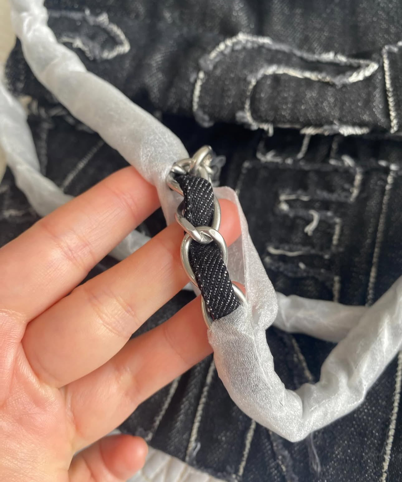 Coco Logo Denim 22 Bag