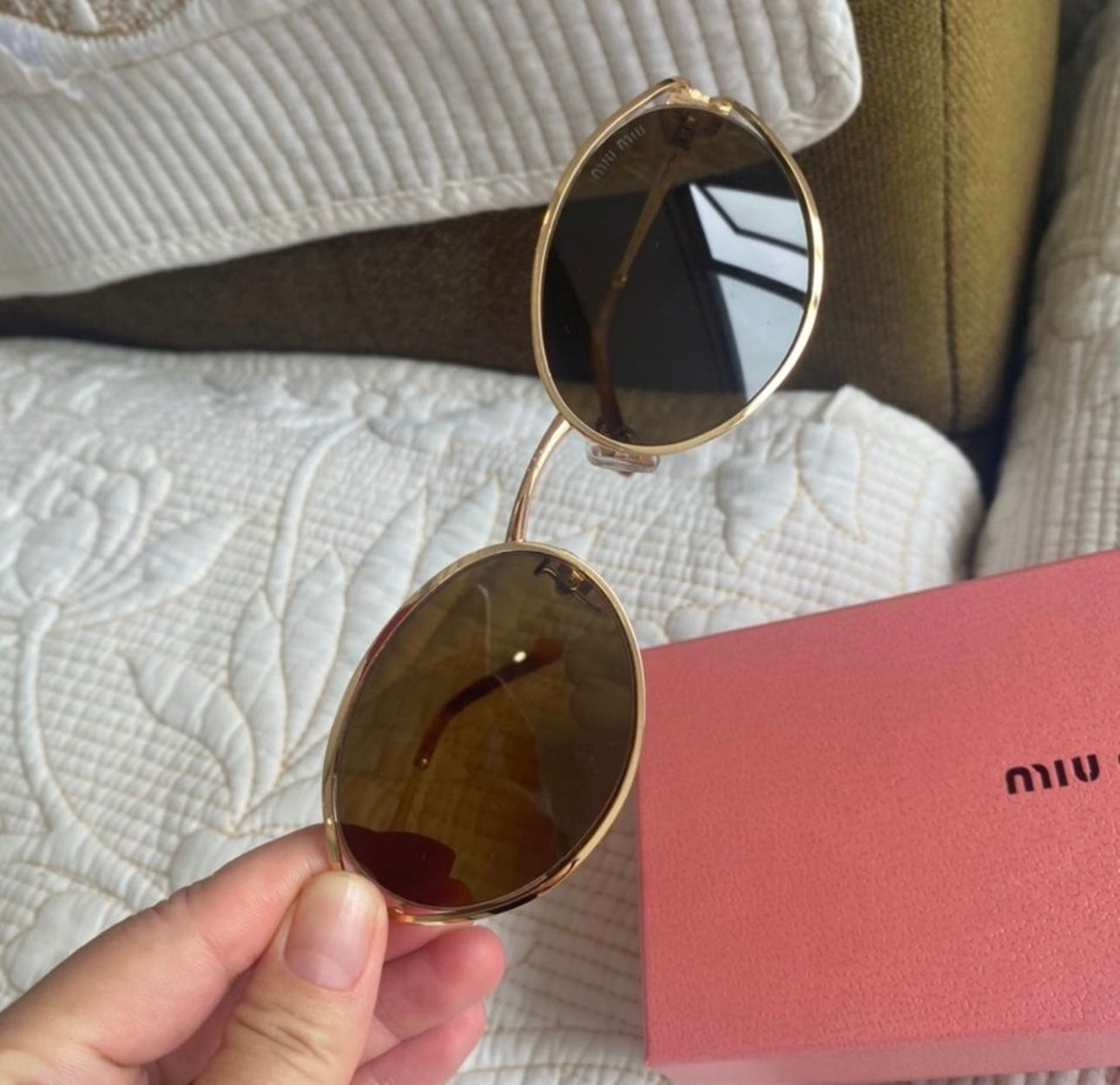 MIUMIU 54MM Metal Round Sunglasses