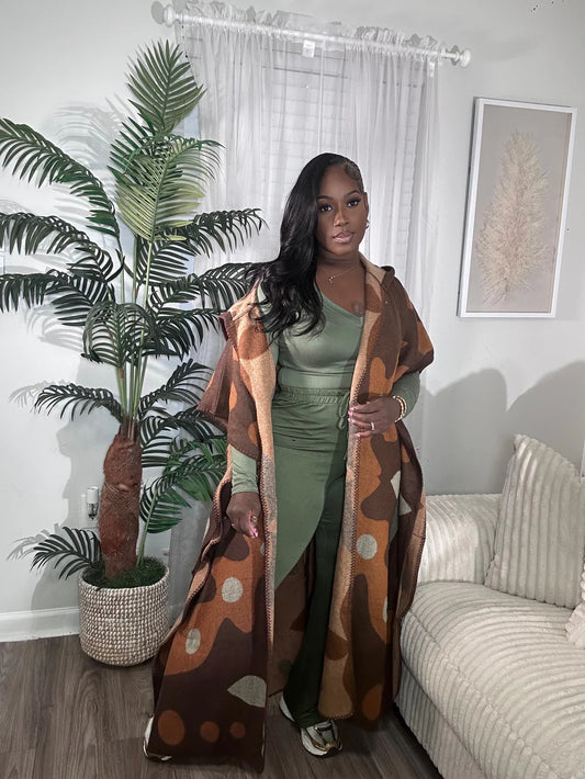 Bold & Brown | Hooded Cardigan Kimono Duster - LAST RESTOCK!!!