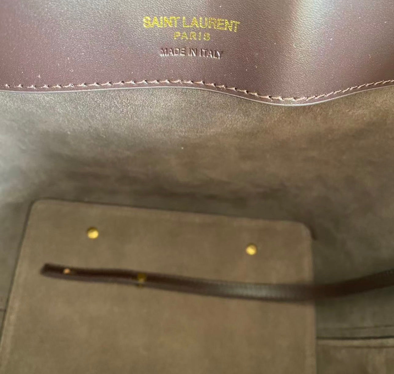 YSL | Le 37 Small Bag in Shiny Leather in Brown