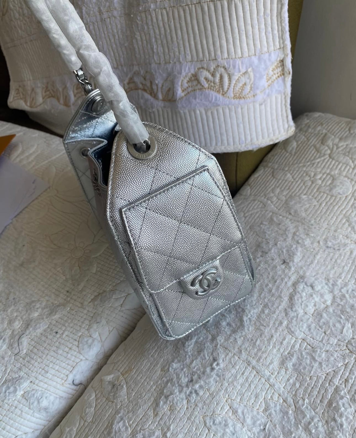 Mini Silver Coco SS25 Hobo Bag