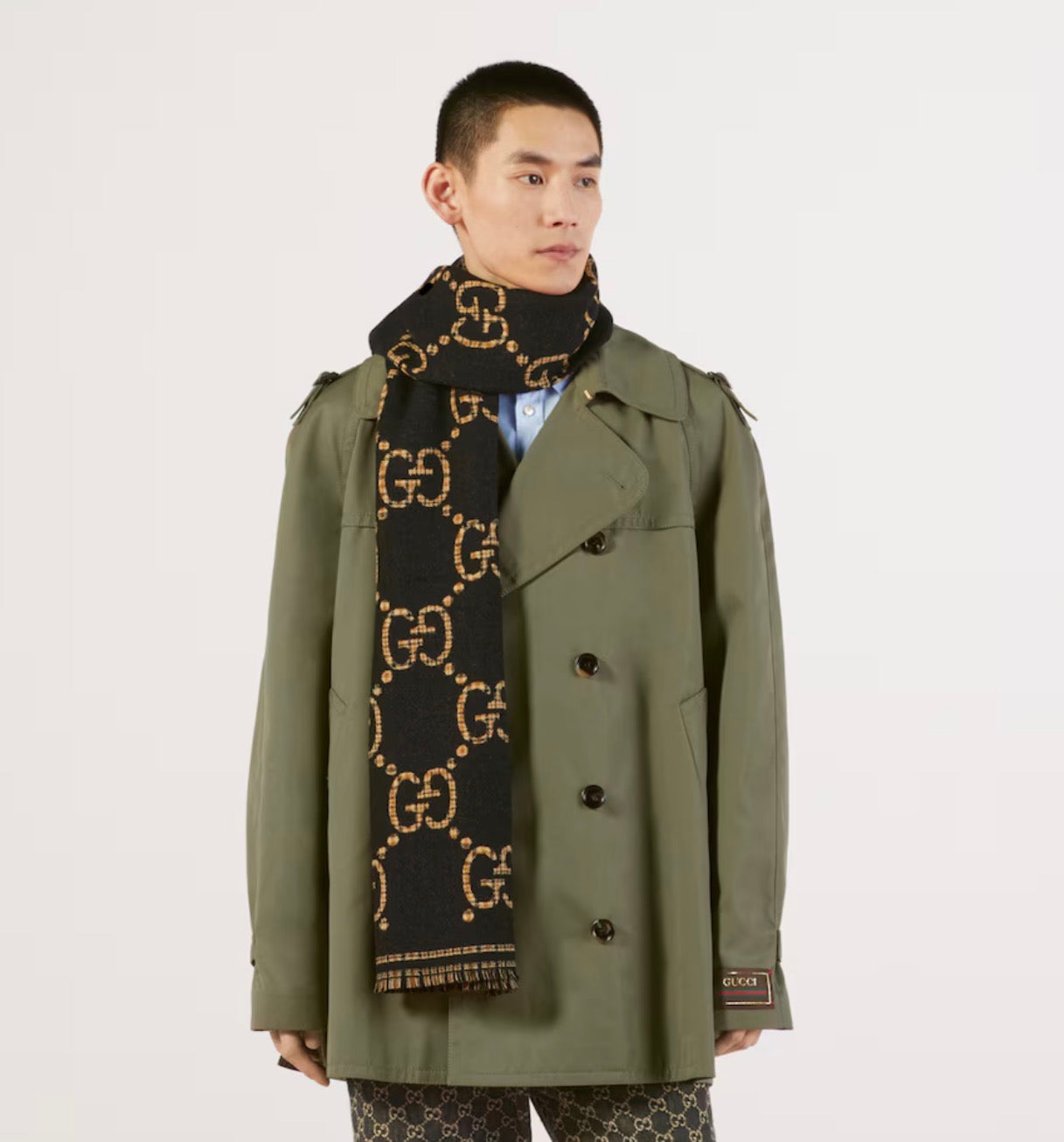 Check Wool Scarf