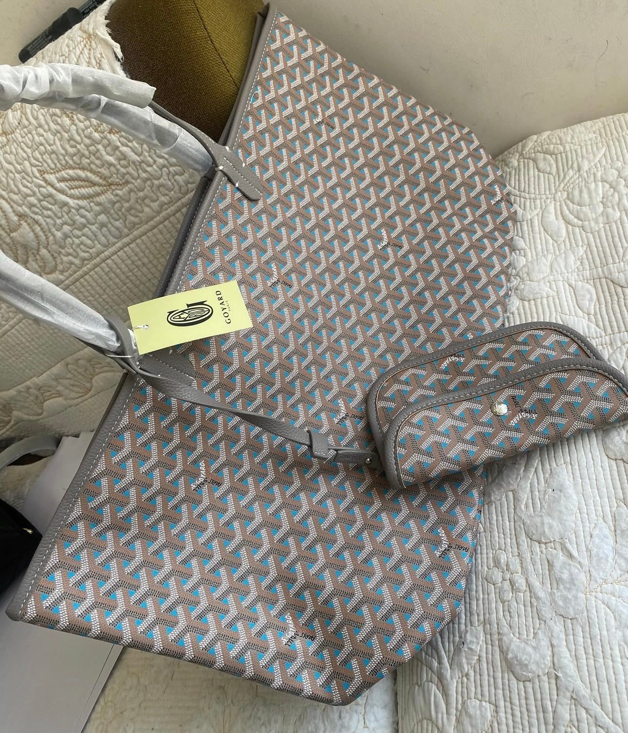 Saint Louis Bag & Pouch Gray Teal