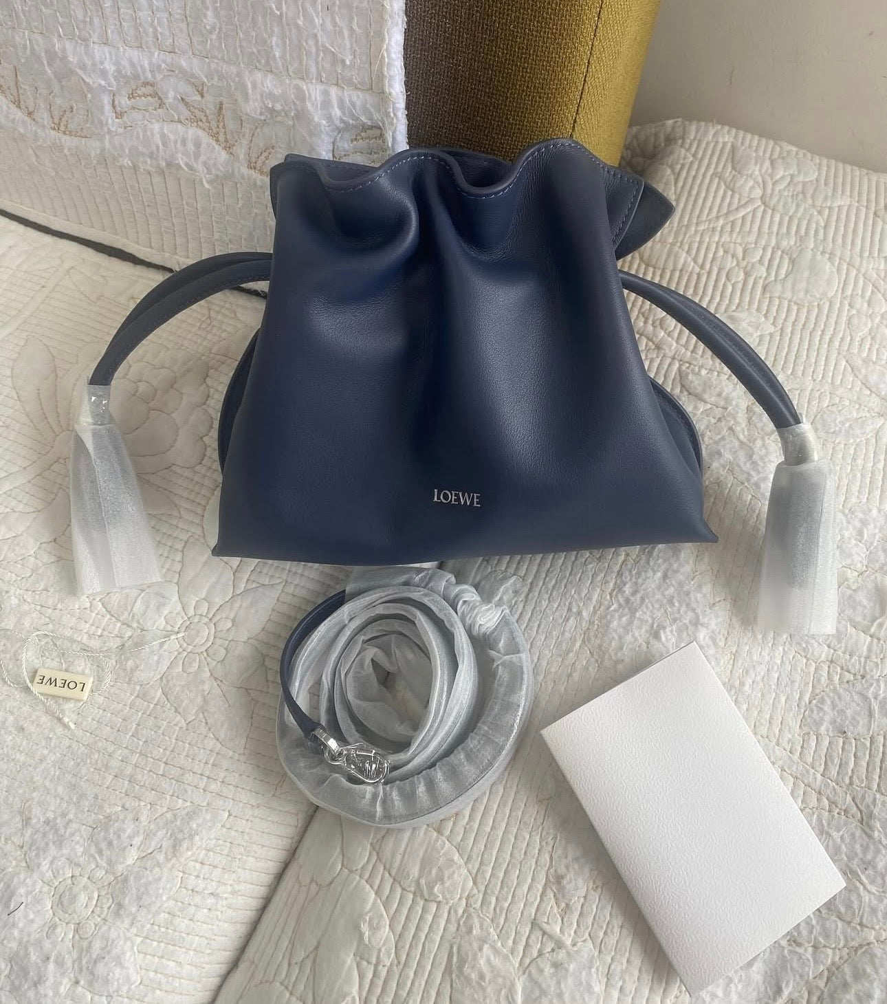Blue Flamenco purse in nappa lambskin