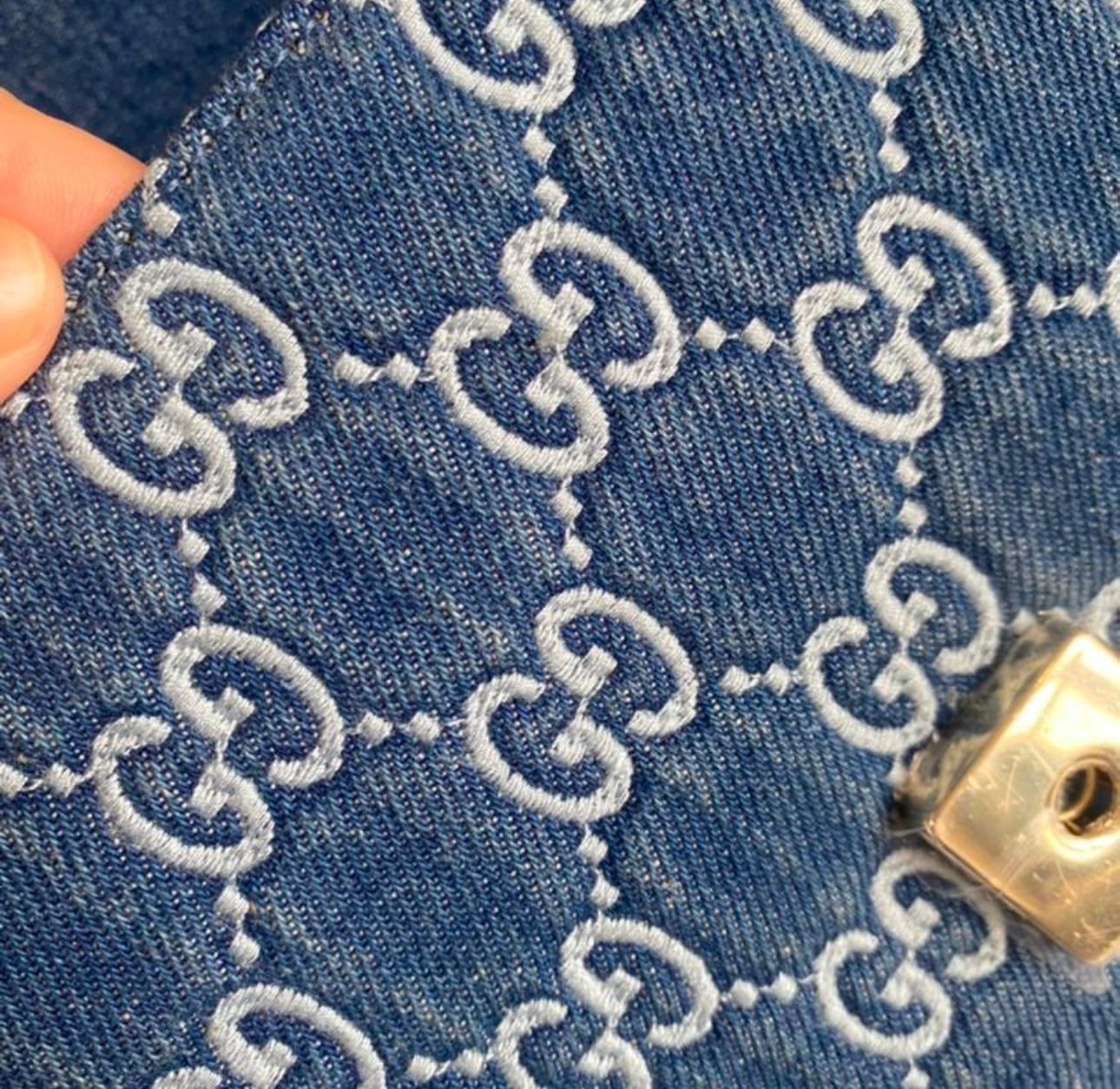Denim Blue Marmont Shoulder Bag