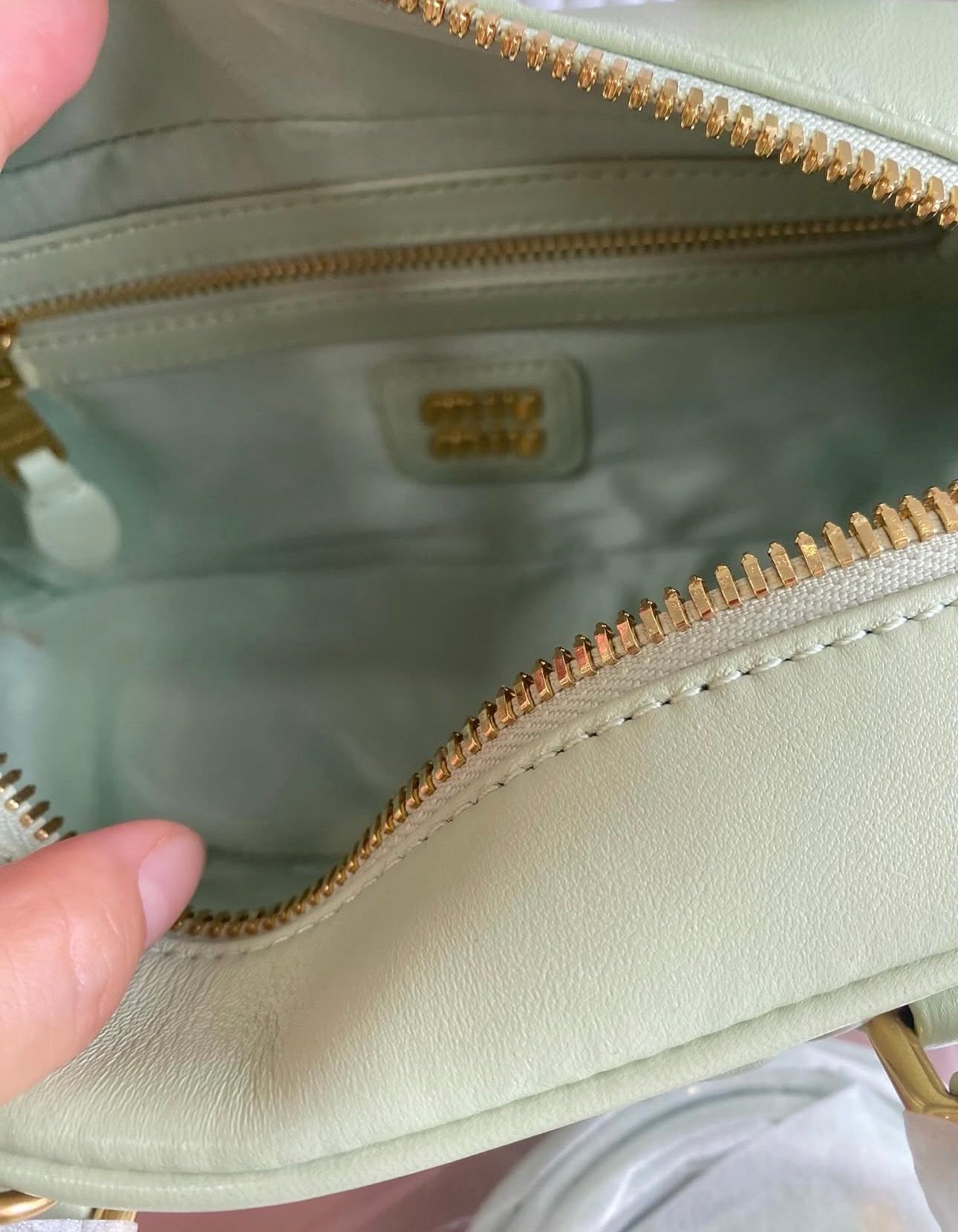 Green | Arcadie Matelassé Nappa Leather Top Handle Bag