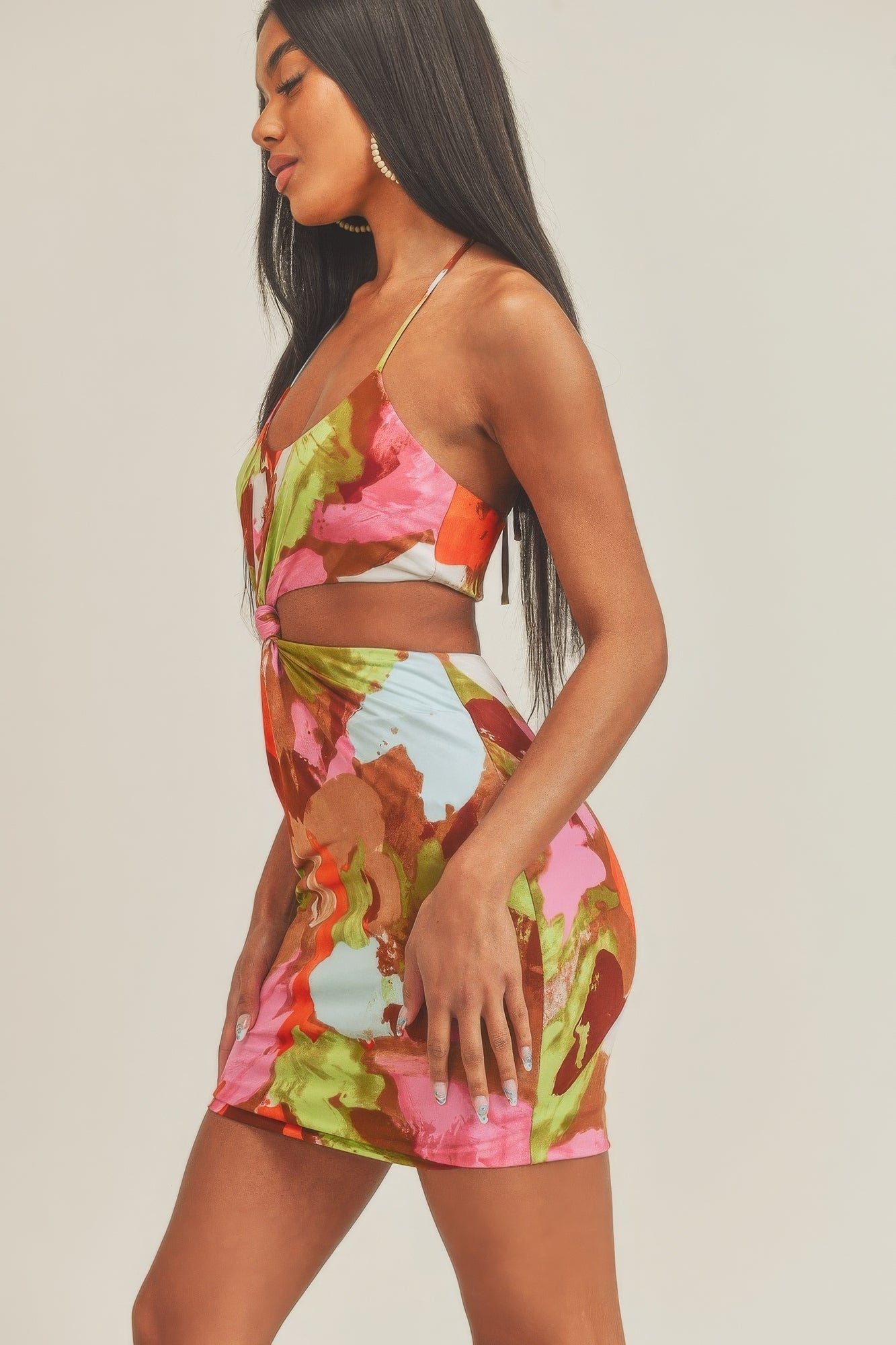 KNOT YOURS PAINT SPLASH DRESS