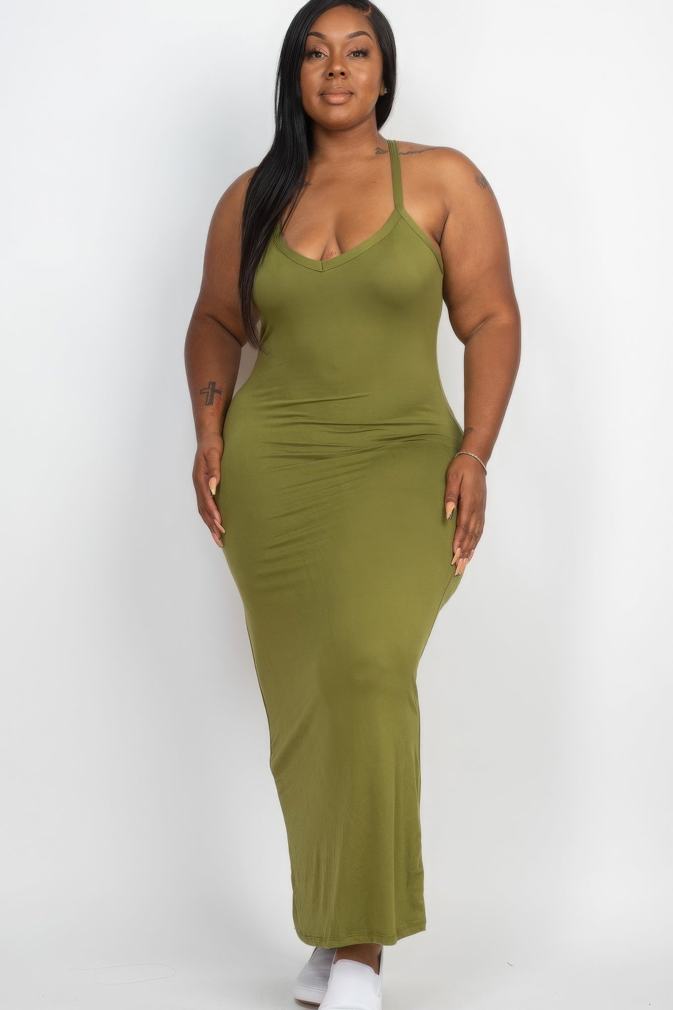 Plus Racer Back Maxi Dress (9 Colors)