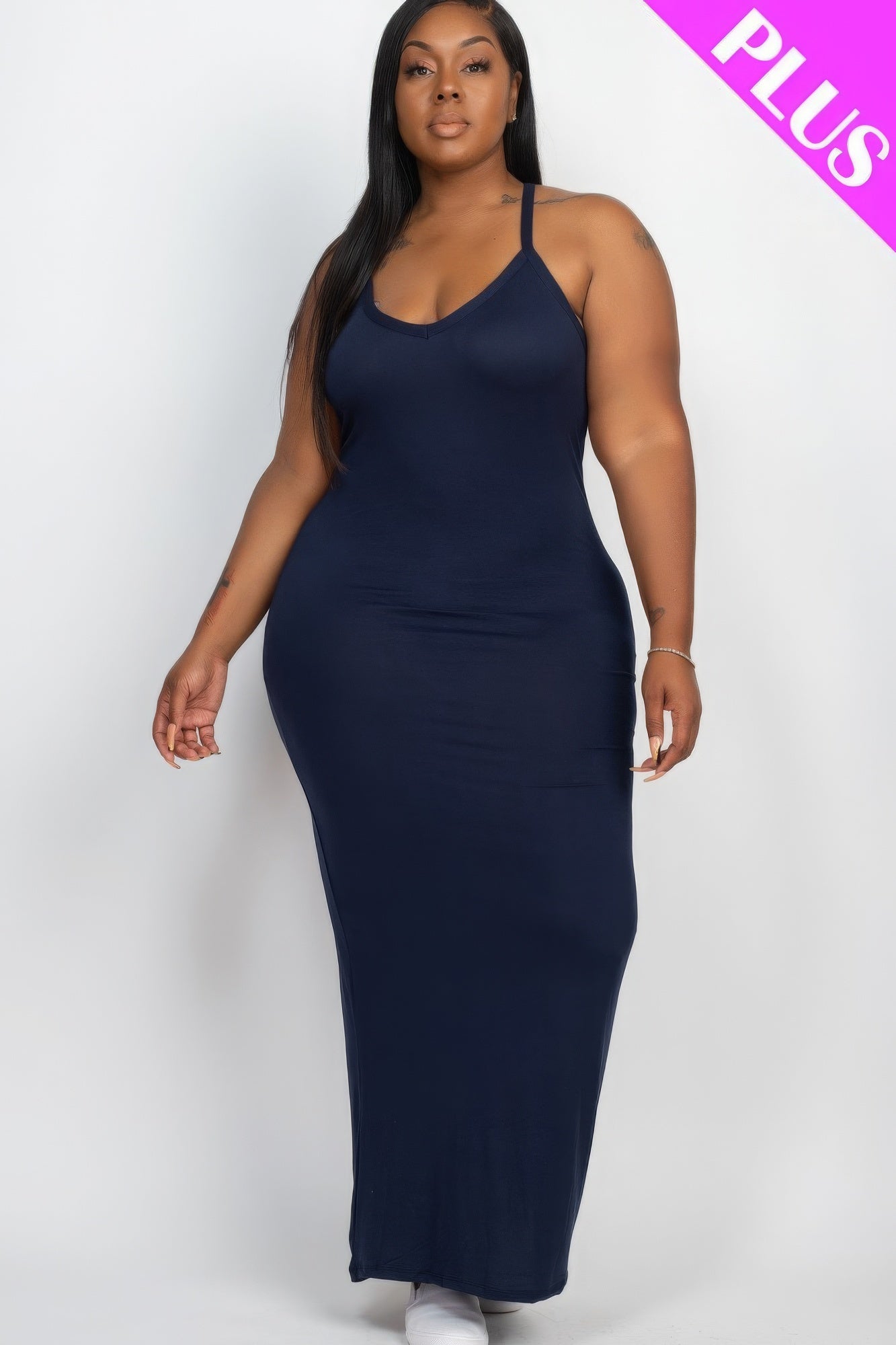 Plus Racer Back Maxi Dress (9 Colors)