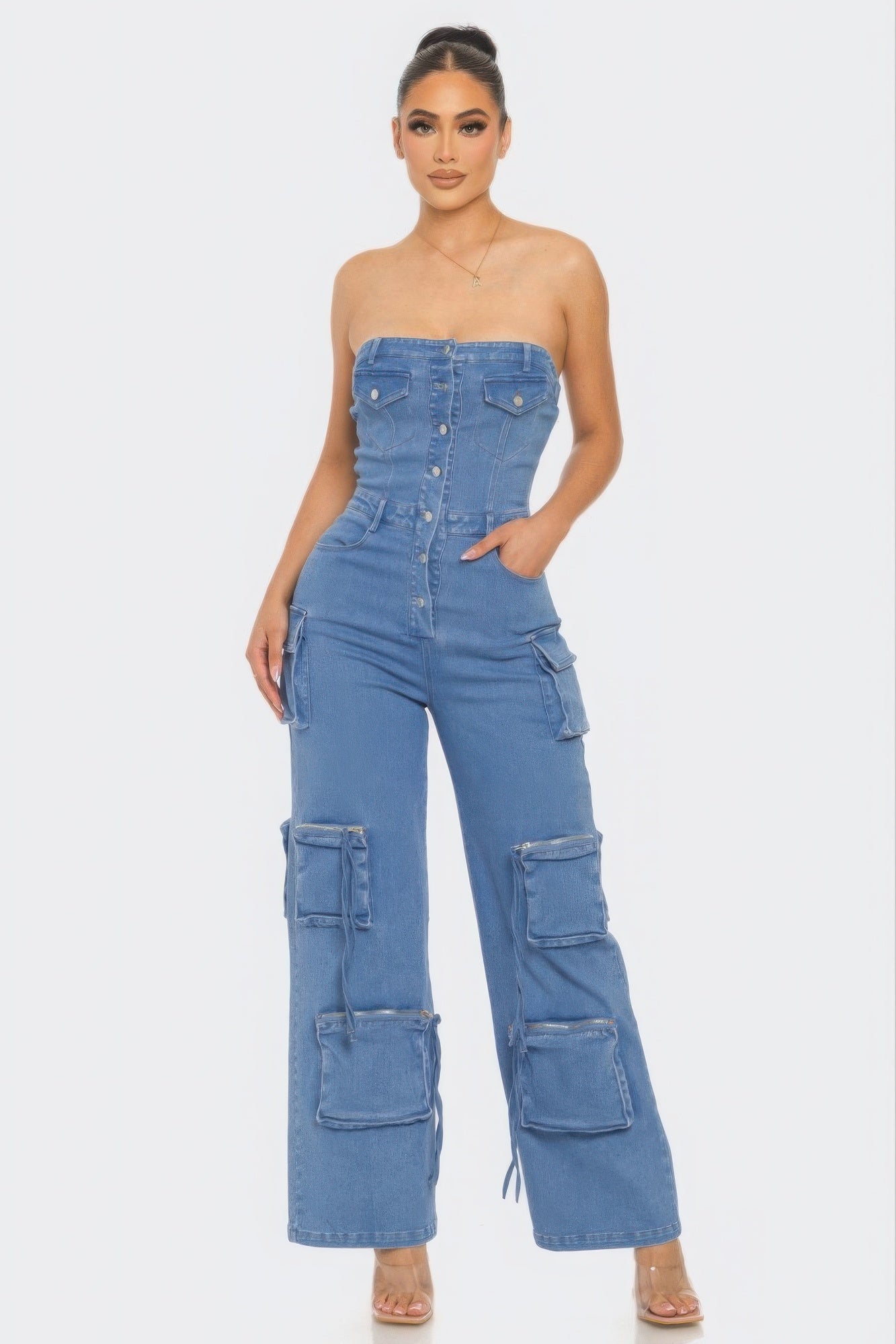 EAT EM UP | Stretch Denim Jumpsuit