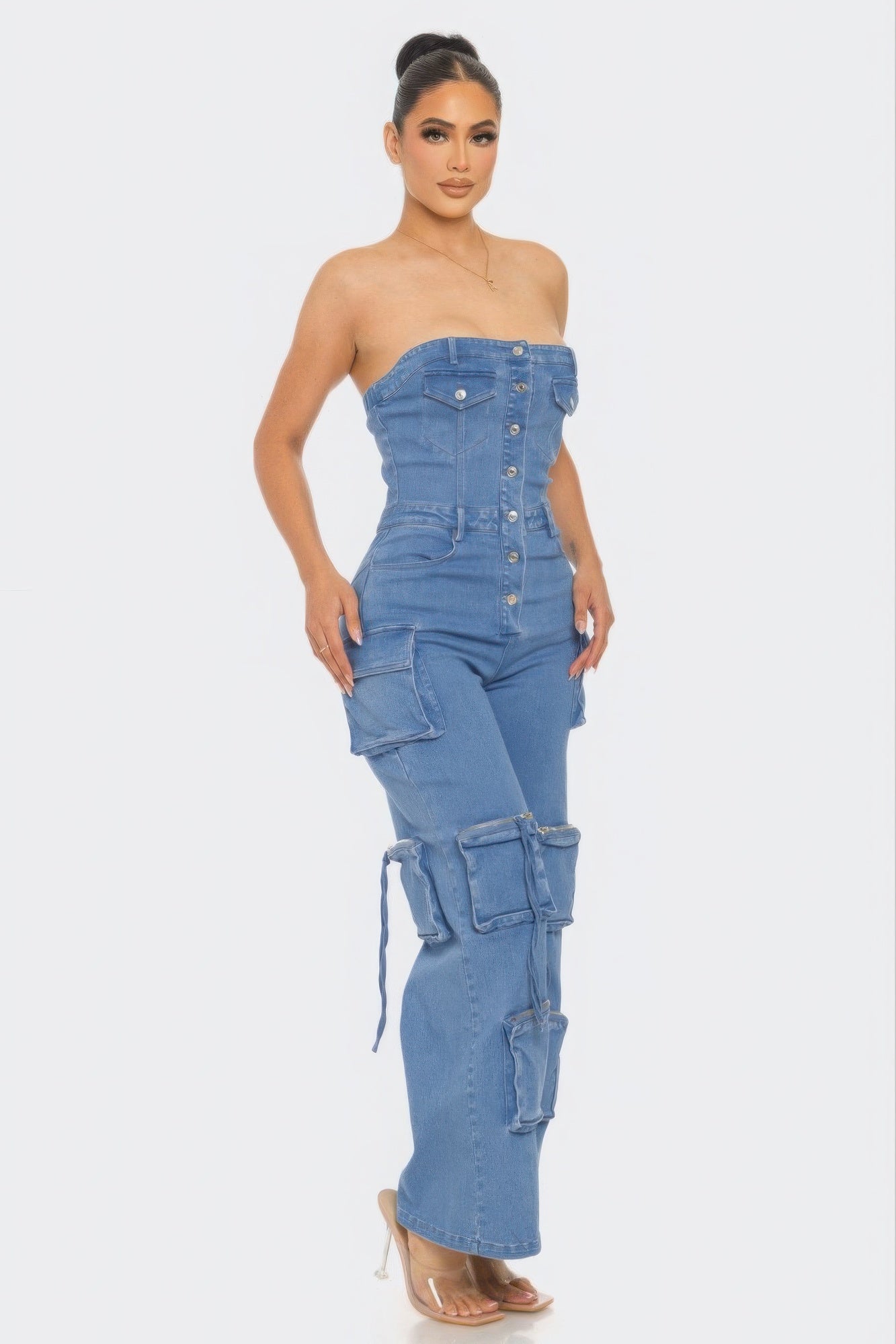 EAT EM UP | Stretch Denim Jumpsuit