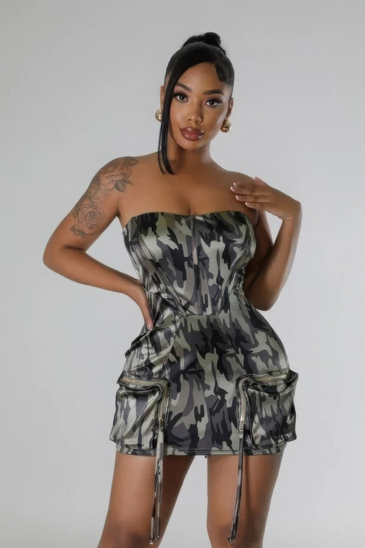 PUT ME ON REPEAT | CAMO TUBE DRESS