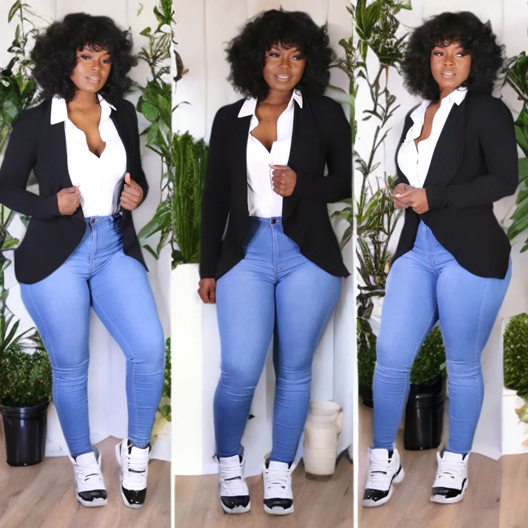 Solid Stretch Essential Blazer (15 Colors) Small Med Large