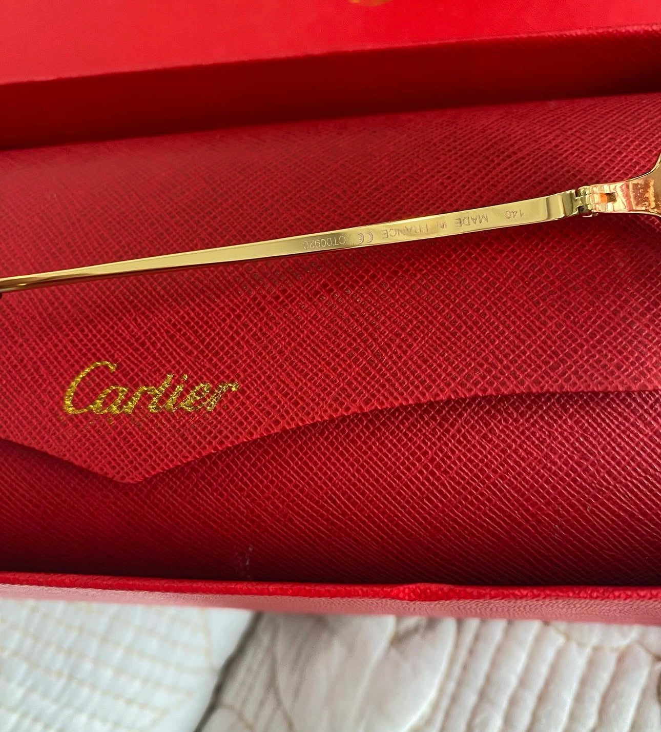 Cartier C-Décor Gold Wire Red Tint