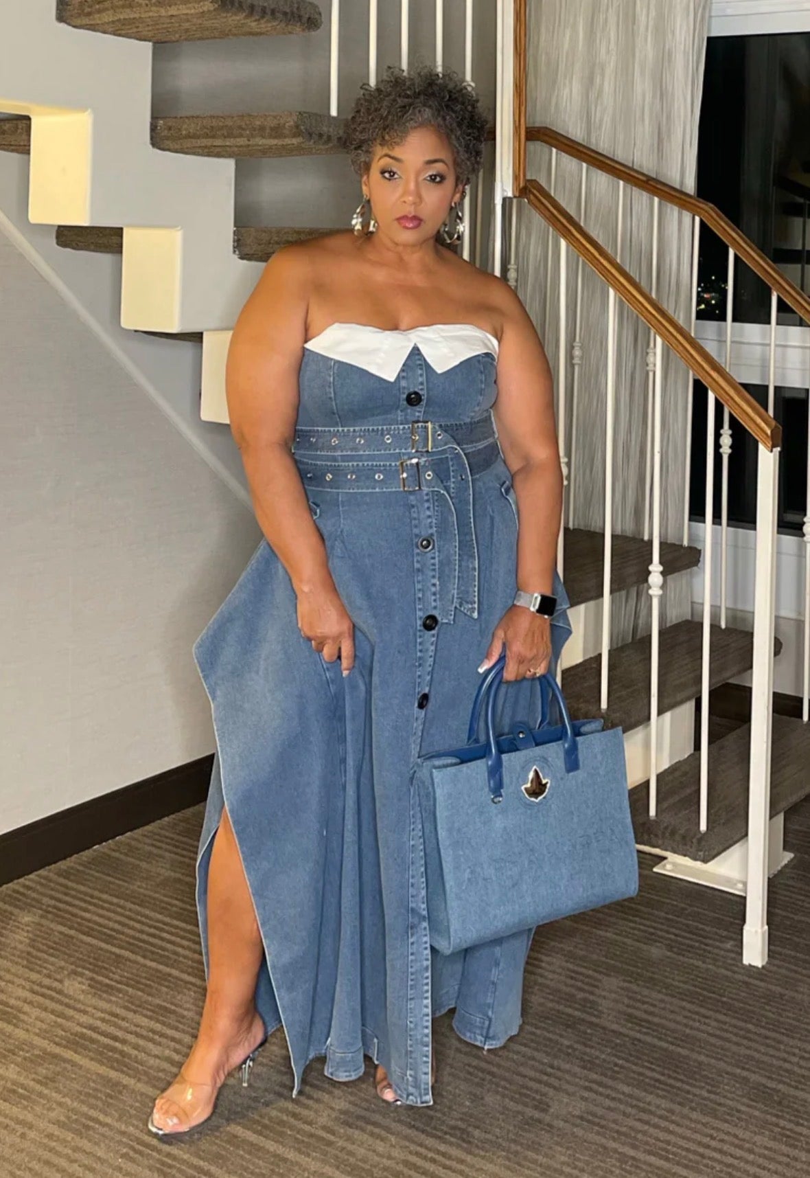 Chic Reinvented Trench Maxi Dress XL 1X 2X - 3 COLORS