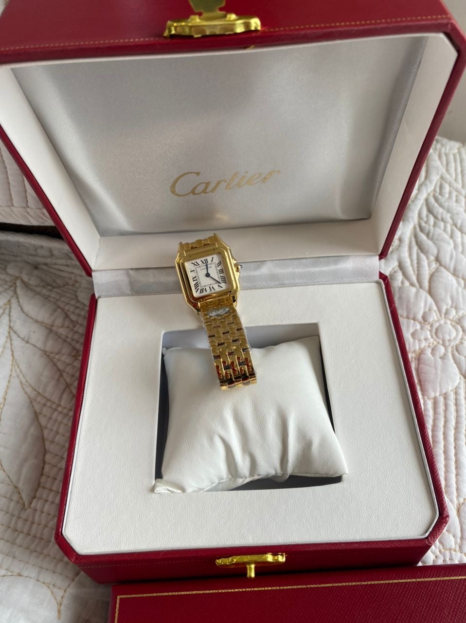 Cartier Panthere Yellow Gold Roman Dial Watch