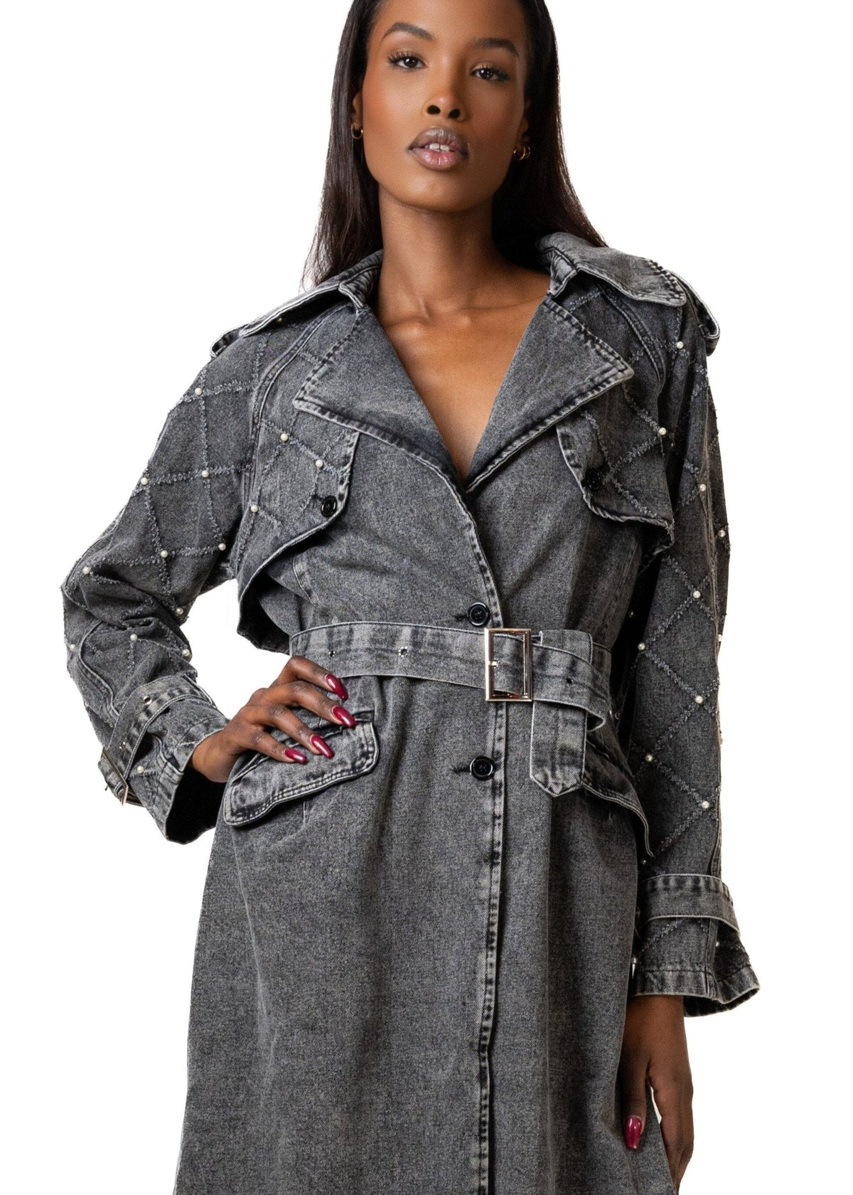 Downtown Girl | Denim Trench Coat