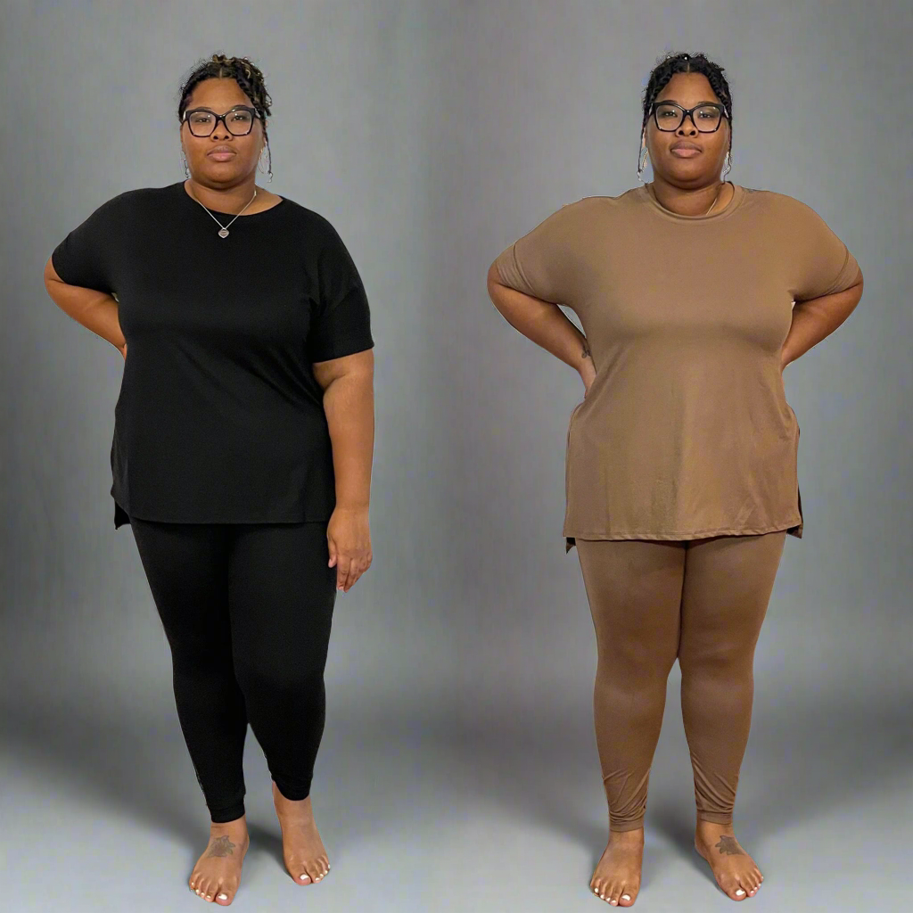 Plus Size Lounge Set | Oversized Shirt & Leggings (2 for $60) 1X 2X 3X