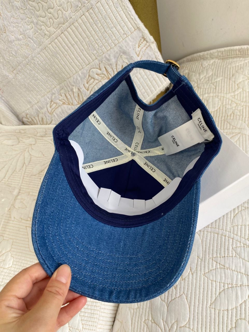 Baseball cap triumph in denim | Celine Hat