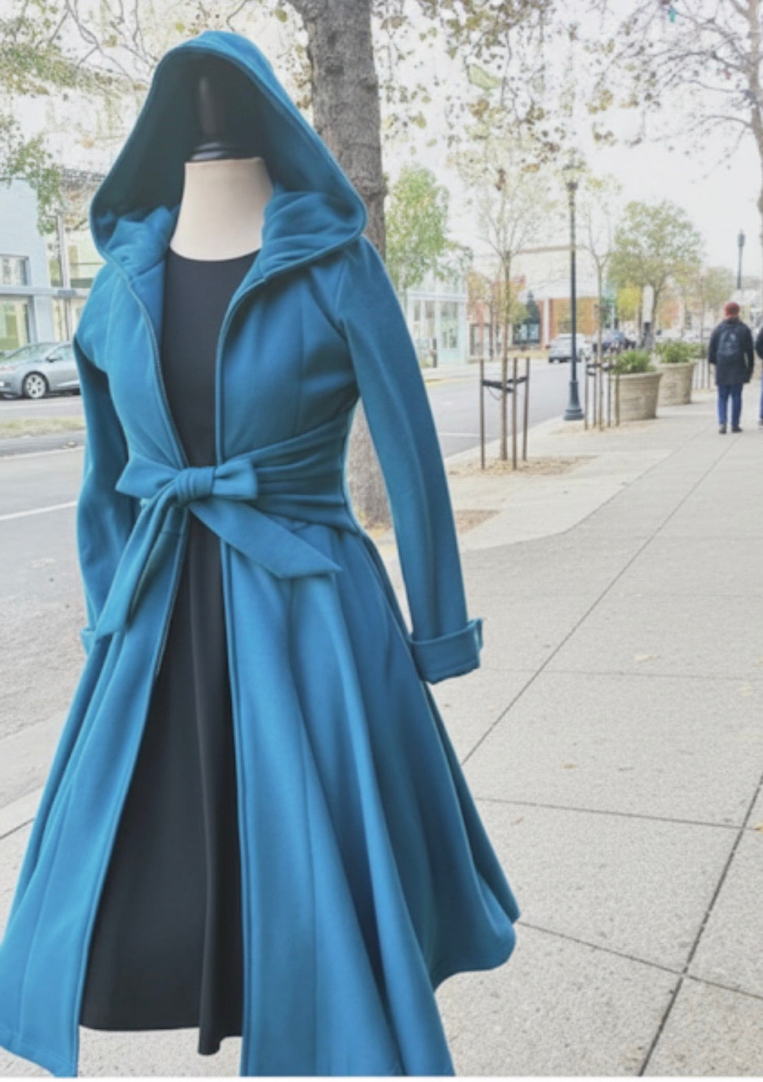The Teal Beethoven Swing Coat | XS-Large
