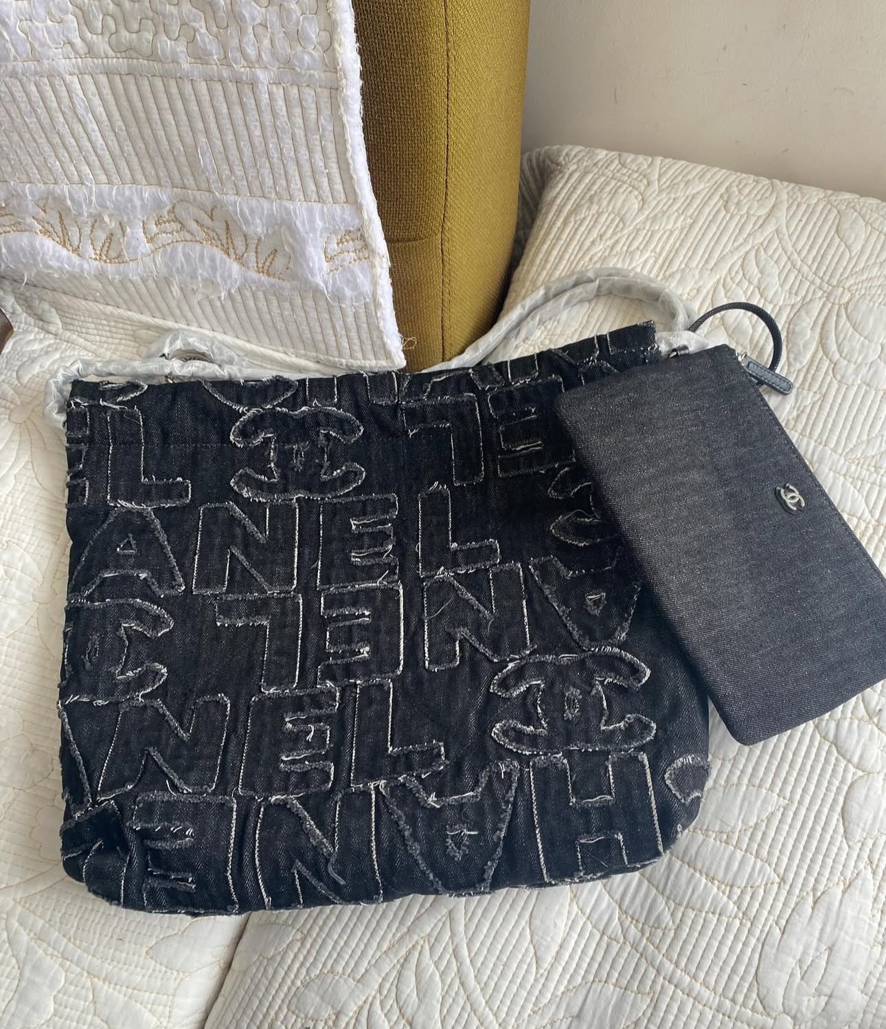 Coco Logo Denim 22 Bag