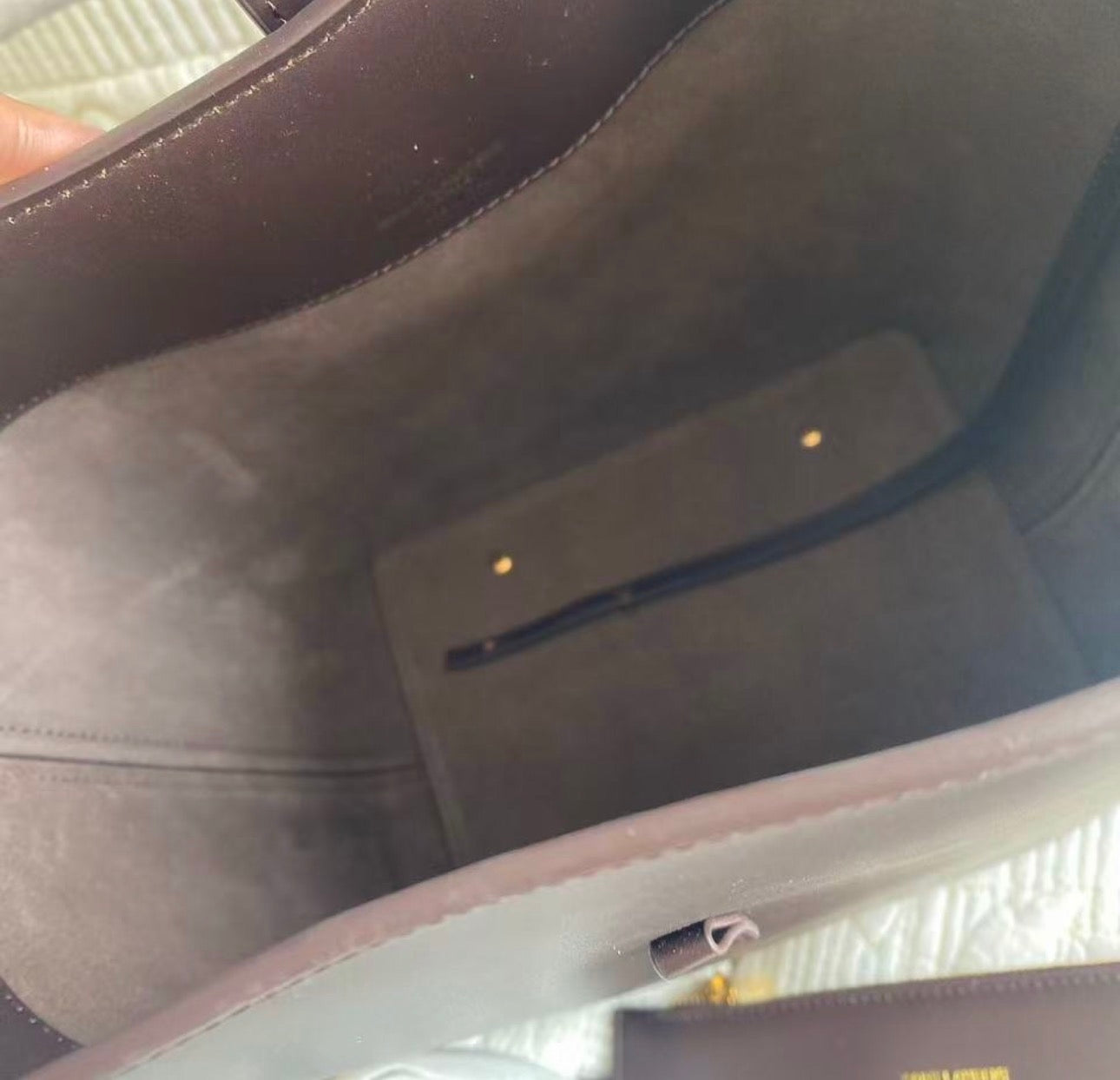 YSL | Le 37 Small Bag in Shiny Leather in Brown