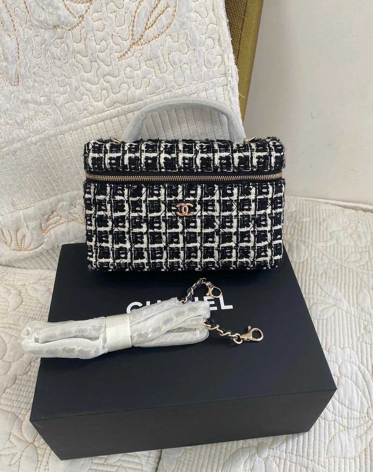 Coco Tweed Vanity Case Crossbody