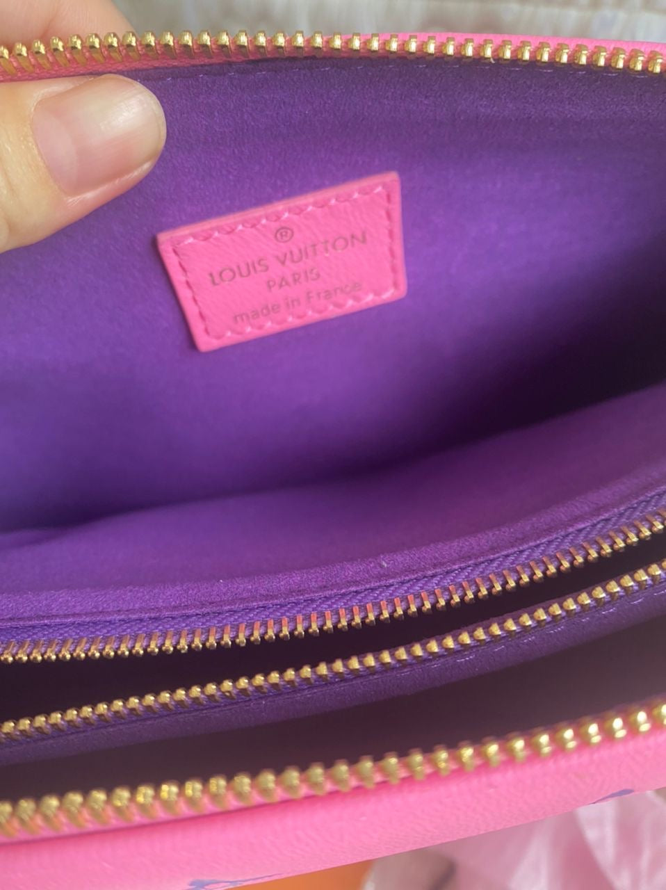 Coussin PM rose + violet