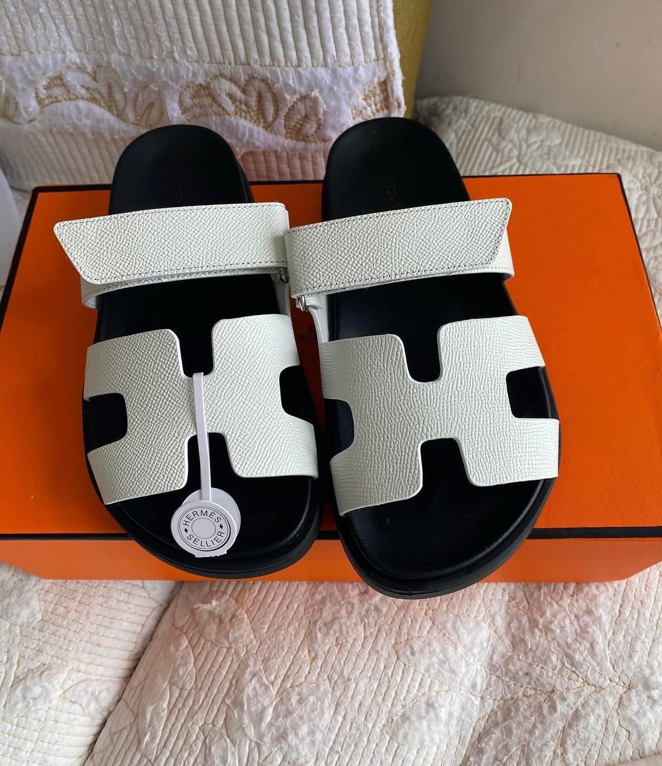 White Chypre Sandals
