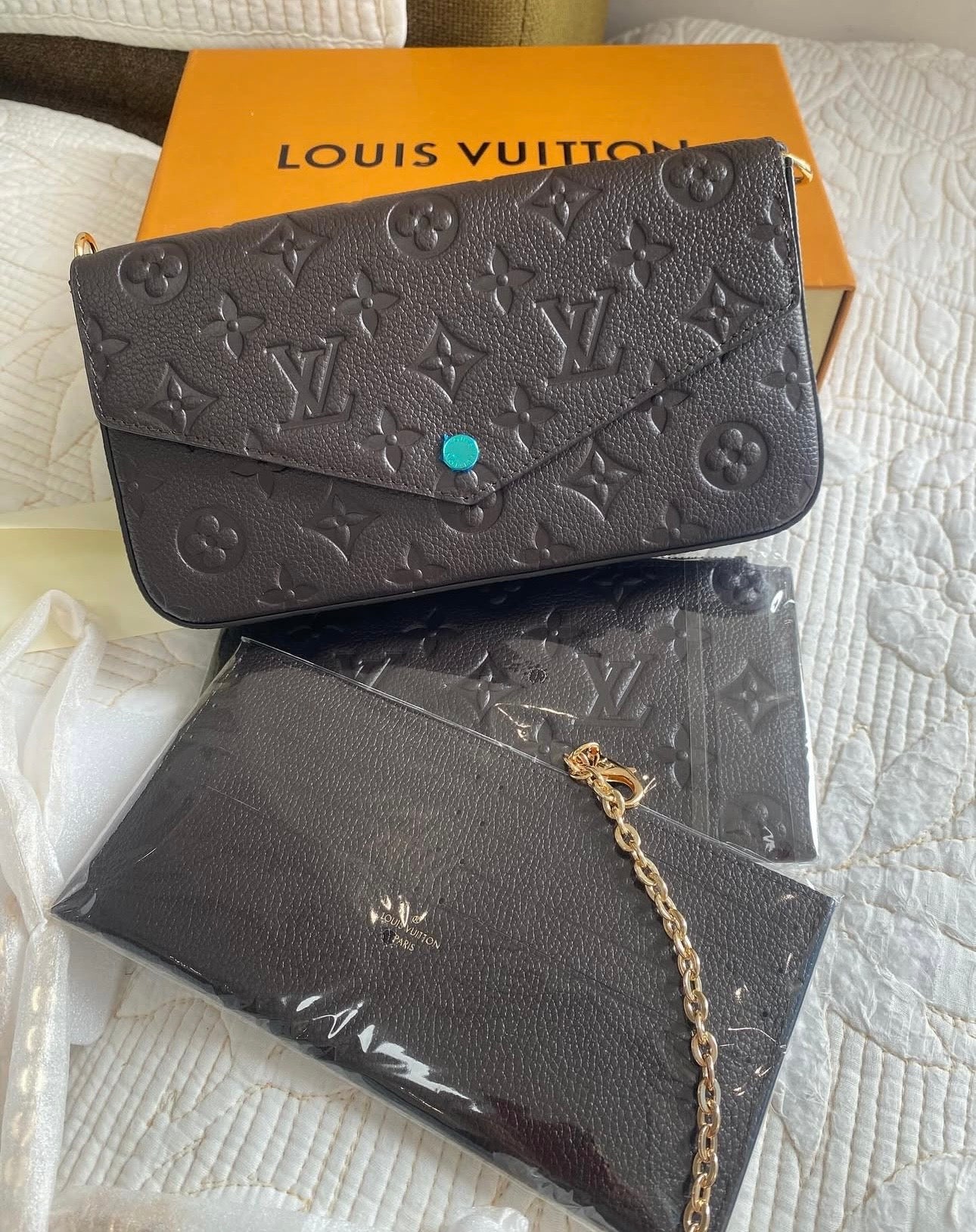 Chocolate Brown 3-PC POCHETTE FELICIE
