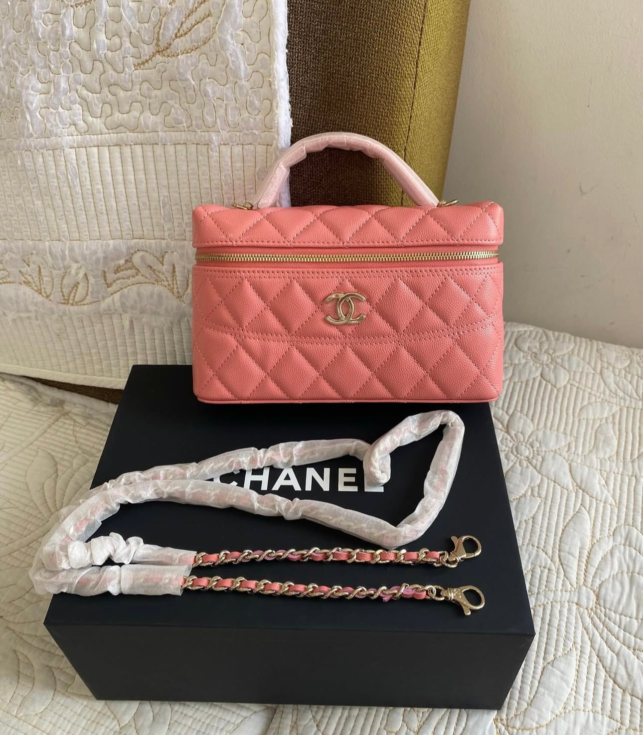 Pink Coco Lambskin Vanity Crossbody