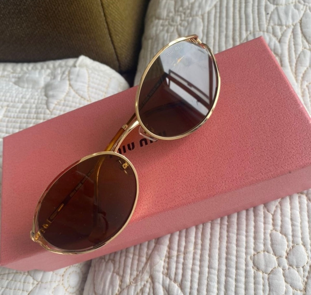 MIUMIU 54MM Metal Round Sunglasses