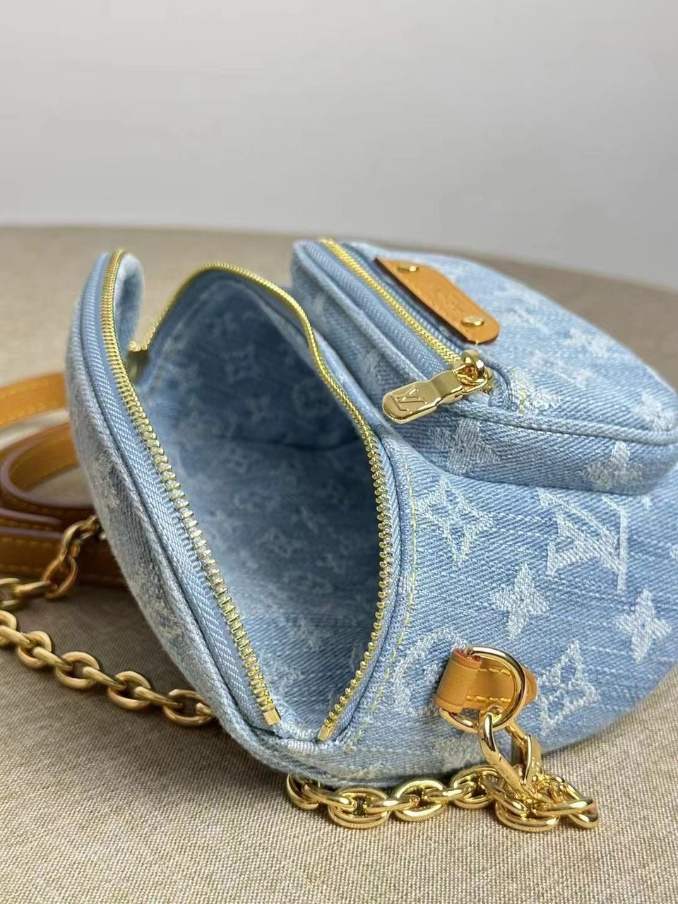 Denim Monogram Mini Bumbag